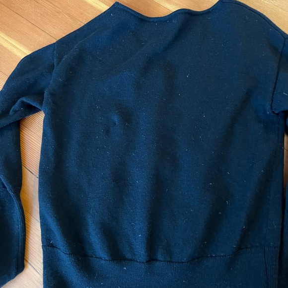 Black Wilfred Merino wool v-neck sweater. XS - Picture 2 of 4